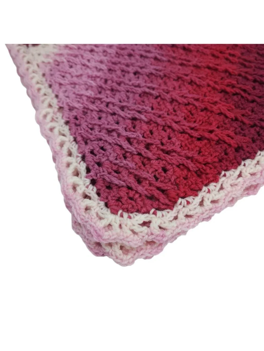 Jacobs Ladder Afghan Crochet Throw Blanket 36 X36